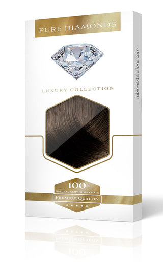 Invisible Clip-in Extensions Diamond Line Chocolate Roast Brown